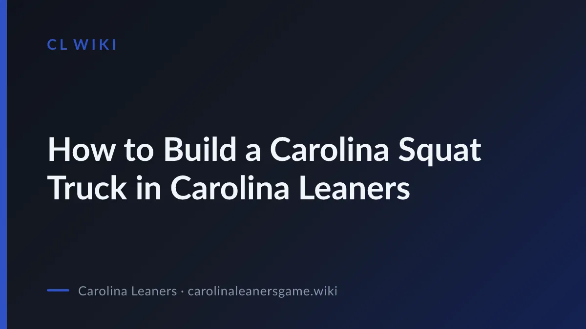 How to Build a Carolina Squat Truck in Carolina Leaners