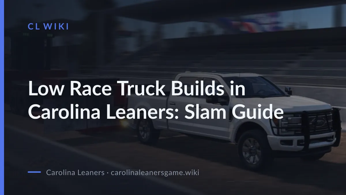 Low Race Truck Builds in Carolina Leaners: Slam Guide