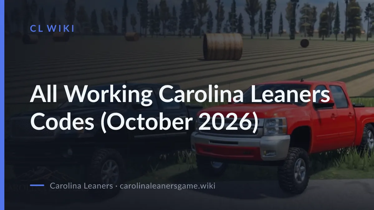 All Working Carolina Leaners Codes (October 2026)