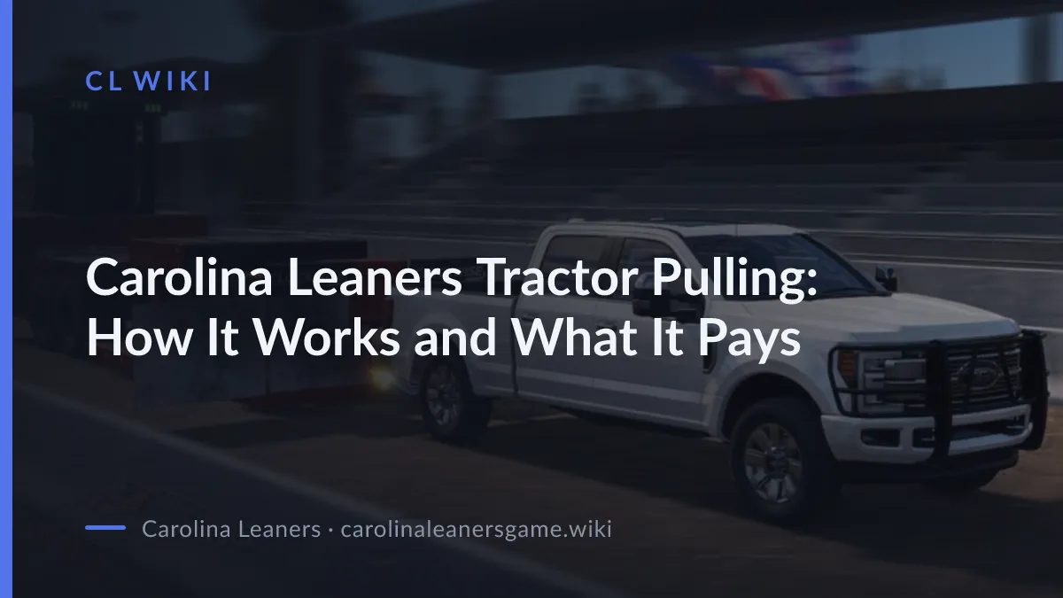 Carolina Leaners Tractor Pulling: How It Works and What It Pays